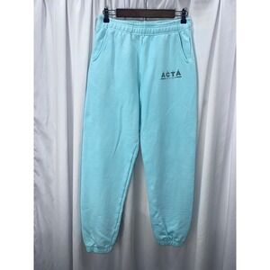 ACTA Wear 2018 Active Sweatpants Light Blue Cotton Joggers Mens Small